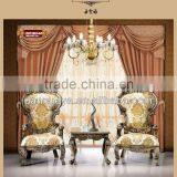High Class With Good Quality Living Room Classical Fabric Chair thumbnail-1