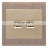 Two Gang Telephone Socket Pressure-line Type