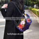 Hot Sale Customized Vintage Canvas Backpack For Women, Vintage Soft Backpack Canvas Embroidery thumbnail-2