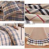 Hot Sale Cotton Yarn Dyed Mercerized Checked Bed Sheet , Quilt , Bedding Sets thumbnail-2