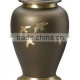Hand Carved Solid Brass Cremation Urns thumbnail-1