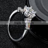 Women's Jewelry Silver Plating White Zircon Luxury Adjustable Engagement Rings thumbnail-4