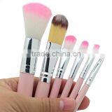 Hot Sell Professional 7pcs per Set Hello Kitty Makeup Brushes Pink Wood Handle Synthetic Hair Make up Brush Set thumbnail-2