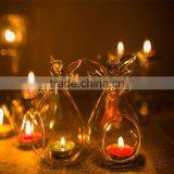 ANGEL CRYSTAL CANDLE STICK GLASS HOLDER WITH ANGLE WING thumbnail-4