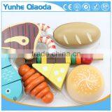 Wooden Food Lunch Basket Set for Years of Play Wooden 9 Piece Food Basket thumbnail-1