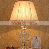 Modern Home Lamp Crsytal Ball Design Clear K9 Crystal Table Lamp With White Color Lampshade thumbnail-1