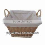 Wholesale Cheap Steamed Split Willow Storage Basket With Liner thumbnail-1