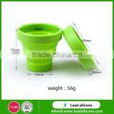 Eco-friendly Collapsible Silicone Coffee Cup For Camping/Silicone Flodable Cups With Lids thumbnail-5