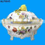 Hot Sell Classic Design White Procelain Terrine thumbnail-1