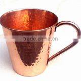 BPA FREE HAMMERED FINISH MOSCOW MULE SOLID TAPER COPPER MUG thumbnail-1