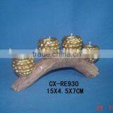 Terra Cotta Pinecone Candle Holder thumbnail-1