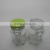 90ml Hexagon Glass Spice Jar With Ceramic Clamp Lid thumbnail-3