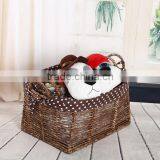 Rattan&wicker Laundry Basket With Fabric Inner thumbnail-6