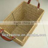 Homes Storage Handwoven Medium Tapered Straw Basket Weaving thumbnail-4