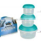 3pcs as a Set Storage Box Plastic Round Food Container thumbnail-1