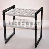 2 Tiers Extendable Kitchen Organizer thumbnail-1