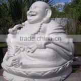 China Factory Supply Religious Fengshui Stone Carvings and Sculptures Natural Marble Maitreya Buddha thumbnail-2