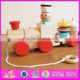 High Quality Child Happy Cartoon Toy Cheap Pull Shape Block Train Toy W05B089-A1 thumbnail-2