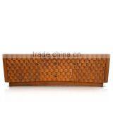 Buffet Console Zion Curve Natural Teak Wood Furniture thumbnail-2