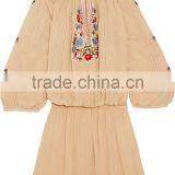 Boho Clothing Colorful Floral Embroidery Designs Mini Dress Swimwear Cover up 2016 HSD5839 thumbnail-5