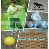 Yellow Waterproof Kids Raincoat/rain Poncho With Hood and Print thumbnail-4