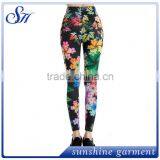 92%polyester 8%spandex Women's Flower Leggings Wholesale 2017 KX014 thumbnail-2