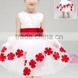 Fashion Fluffy Baby Girl Princess Tulle Party Dress With Petal Wedding Dress thumbnail-4