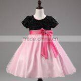 MGOO New Arrival Cheap Price Orangza Red Flowers Girl Dress Bow Shinning Baby Dancing Dress MGT027-2 thumbnail-4