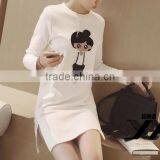 Long Design Pullover Women Cheap Embroidery Hoodies thumbnail-3