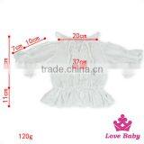 Hot Fashion Baby Girls White Color Off Shoulder Shirts Fashion Girls Beautiful Shirts Wholesale Little Girls Off Shoulder Top thumbnail-6