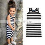 S17726A Summer Children's Clothing Stripe Baby Cotton Sleeveless Girl Dress thumbnail-1