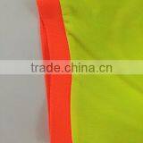 Mens High Quality High Visibility Fluorescent Short Sleeve Contrast Rib Collar Micro Mesh Safety Polo Tshirt thumbnail-5