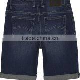 Custom Made Good Quality Dark Blue Higher Washed Denim Shorts thumbnail-2