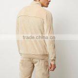 Men's Camel Velour Track Jacket thumbnail-5