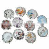 High Quality Round Butterfly Compact Mirror,At Random Compact Mirror,7.6cmx7cm 1PCs thumbnail-1