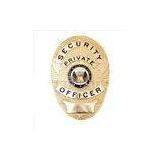 Customized U.S. Silver Customs Metal Badges, Lacquered Colors Antique Bronze Plated Finish