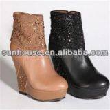 PU Lady Wedge Heel Sandals thumbnail-1