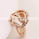Twisty Heart Zircon Alloy Ring Wedding Engagement Rings High Quality Alloy Crystal Ring thumbnail-1
