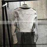 Wholesale Chinese Haining Genuine Leather Coat Woman Red Leather Jacket thumbnail-4