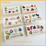 Wooden Domino Kid learning abacus puzzle,Children wooden domino blocks set,Good quality wooden domino with OEM logo