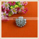 High quanlity decorative round shape sew on beaded botton for garment trims