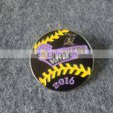 custom soft enamel softball logo lapel pin badge