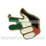 Die Cut UAE Victory Three Finger Hand Gold Sliver Badge Pin Badge Sets thumbnail-2