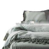 Chinese Factory Bohemia Style Duvet Cover Floral Bedding Sets With Pompom Fringe thumbnail-2