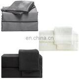 Cheap Black Solid Color Microfiber Queen King Size Comfort Bedroom Bedsheetbed Bed Sheet Set On Sale thumbnail-3