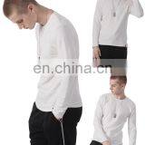Custom Blank 100 Soft Cotton Long Sleeve Casual Blank Mens Crew Neck T-shirt thumbnail-3