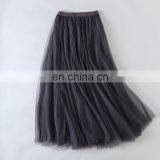 Hot Sales Autumn Women Retro Style Solid Color Skirts Ladies Big Hem Pleated Long Skirts Women's Skirts thumbnail-6