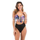 2020 Women's One-Piece Swimsuit Flower Lace Bikini Swimwear OEM thumbnail-4