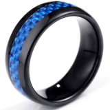 Colored Silver Foil Tungsten Gold Ring thumbnail-4