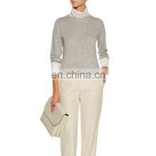 Женский вязаный свитер с воротником-тулителем в двухкомпонентном дизайне изCashmere thumbnail-1